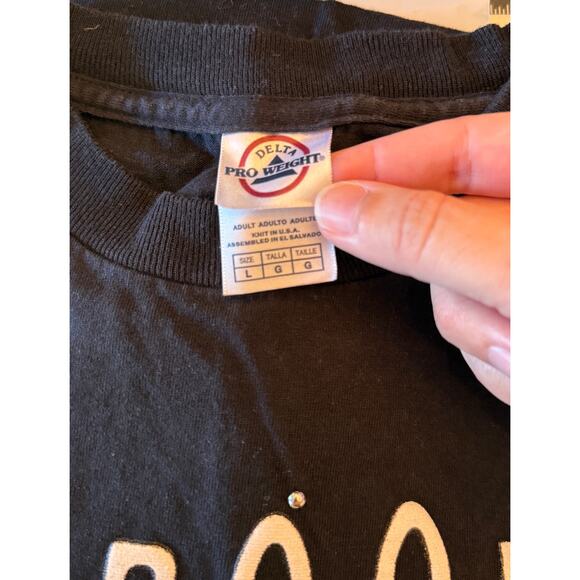 Women's Halloween Ghost Boo Embroidered Short Sleeve Size Large - Picture 2 of 3